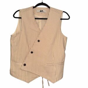 JiJi Studio Paris France Tailored Pin Striped Vest Small
